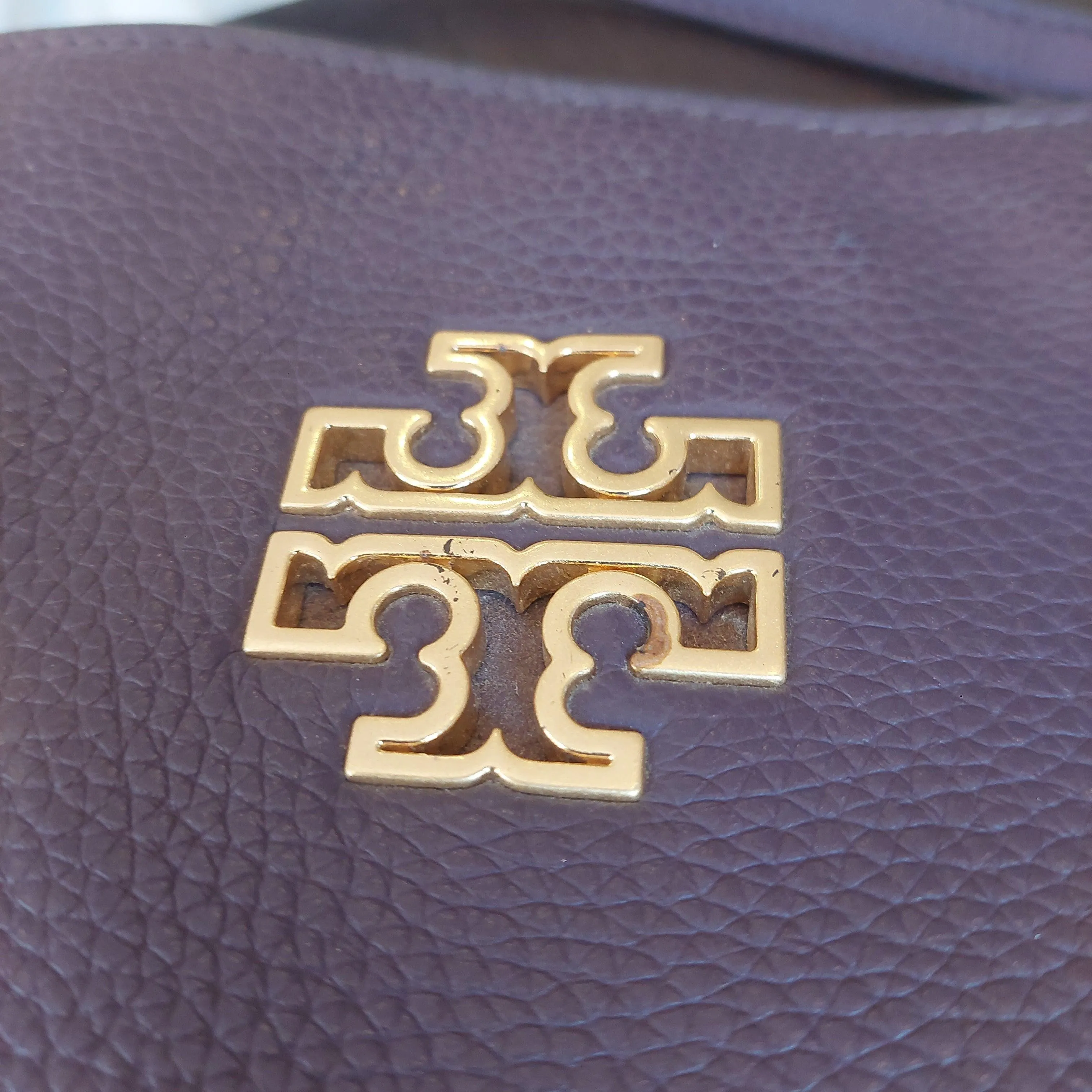 Pre-Loved Treasures - Tory Burch Purple Leather 'Britten' Shoulder Bag