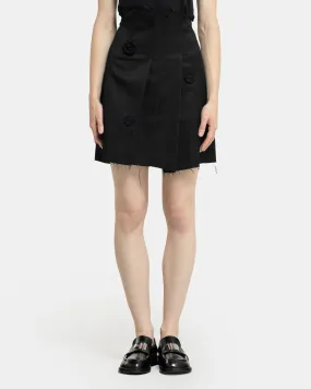 "Daisy" Pleated Mini Skirt in Black