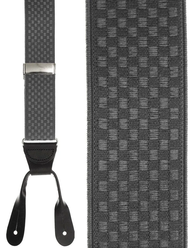 "Grey Checkers" Suspenders