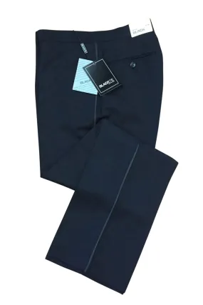 "Washington" Black Stretch Blend Tuxedo Pants