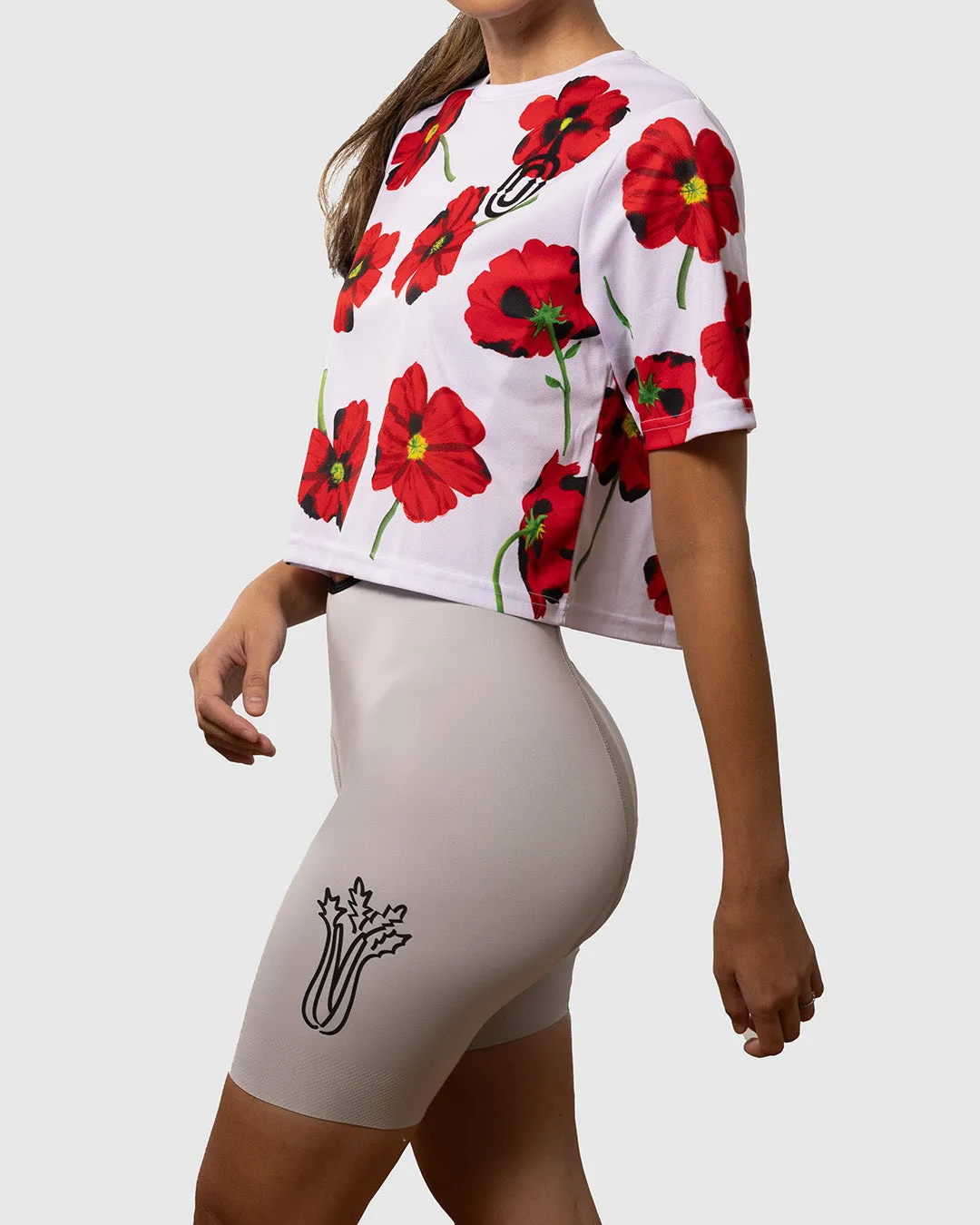 Red Poppies Women's Crop Top