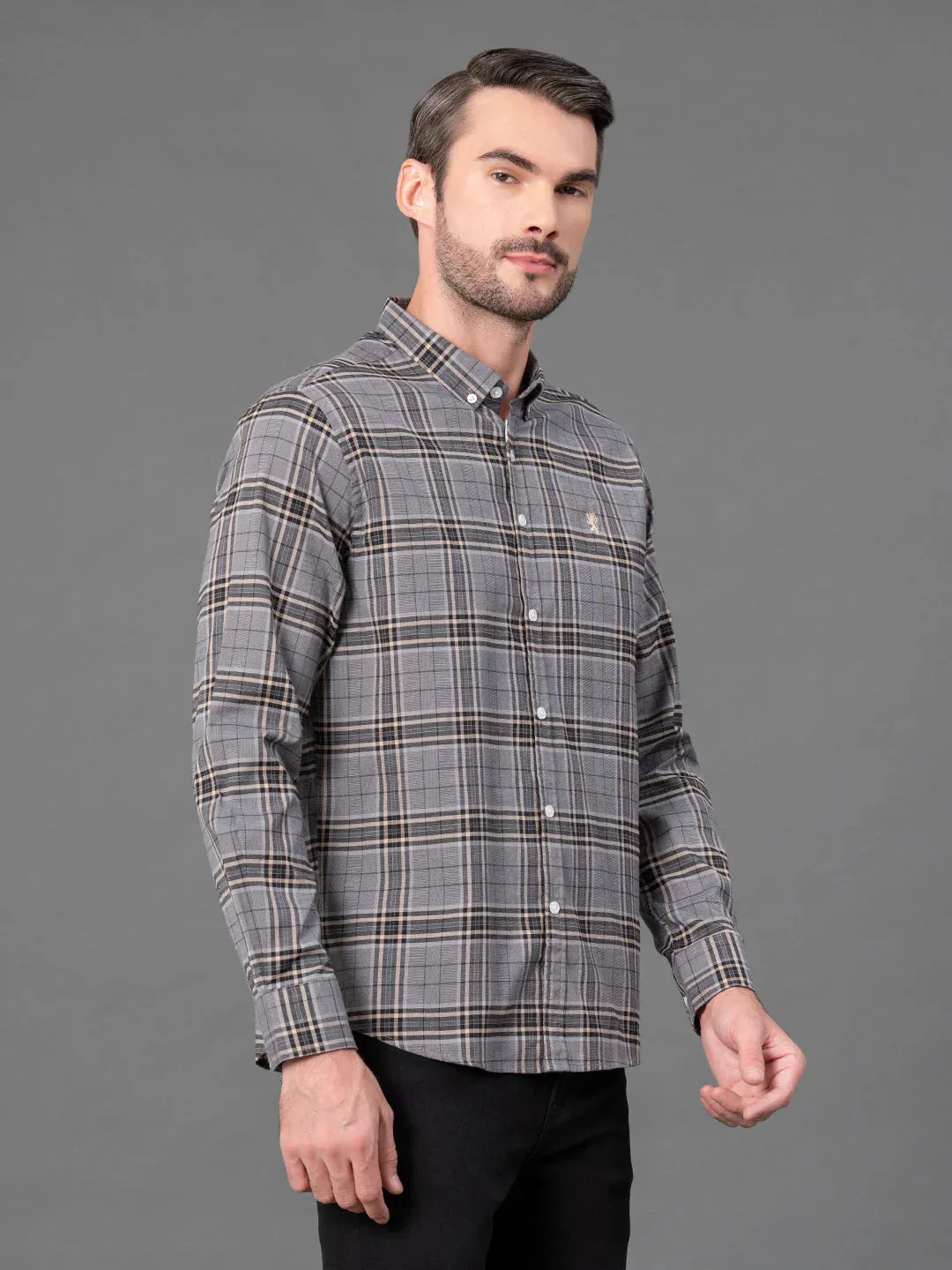 RedTape Sky Checked Shirt for Men | Classic & Versatile