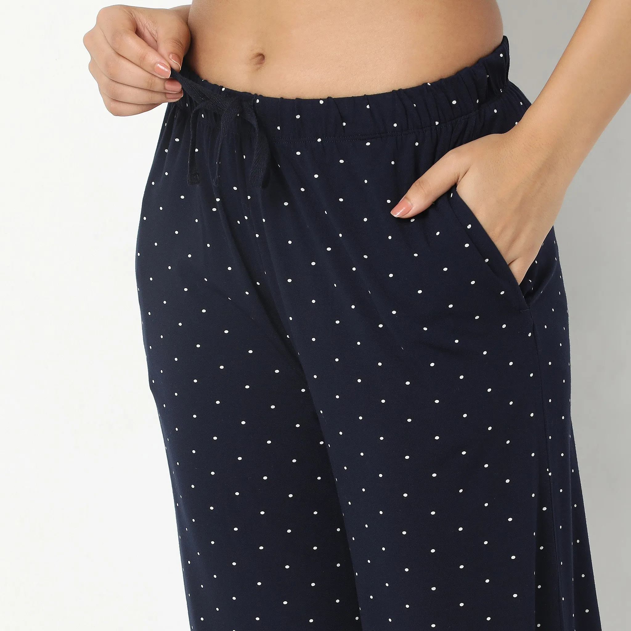 Regular Fit Printed Mid Rise Lounge Culottes