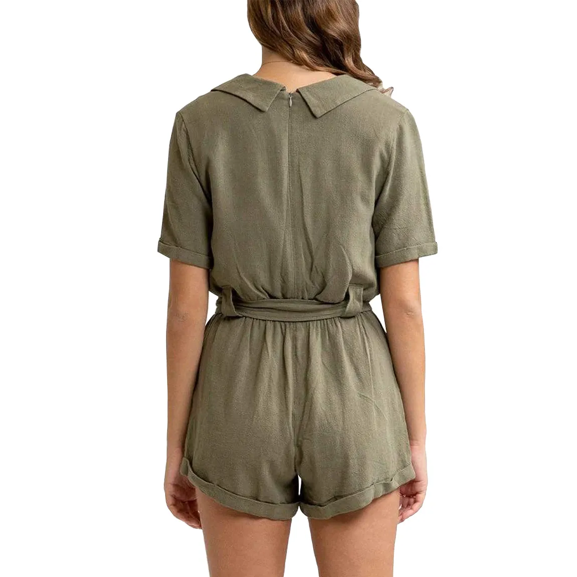 RHYTHM CATALINA SHORT SLEEVE ROMPER - KHA