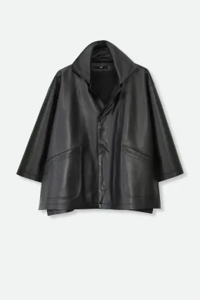 RIMINI LEATHER JACKET IN BLACK