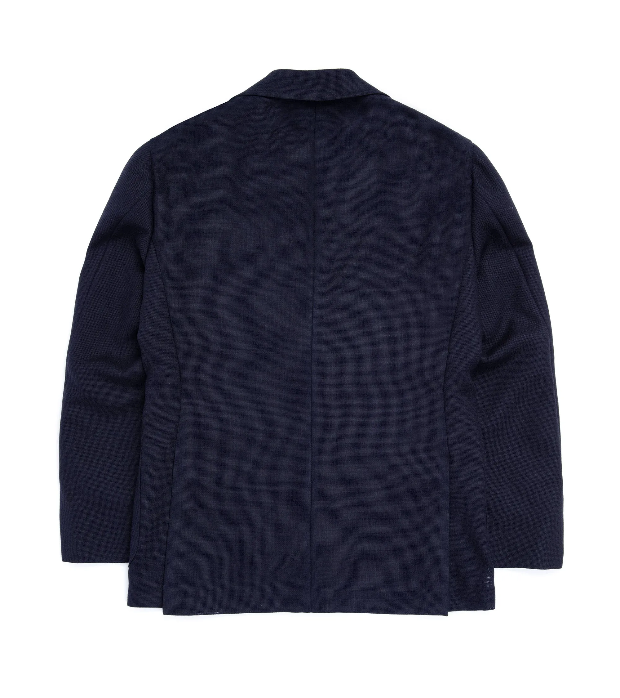 Ring Jacket Wool Mesh Balloon Jacket: Navy