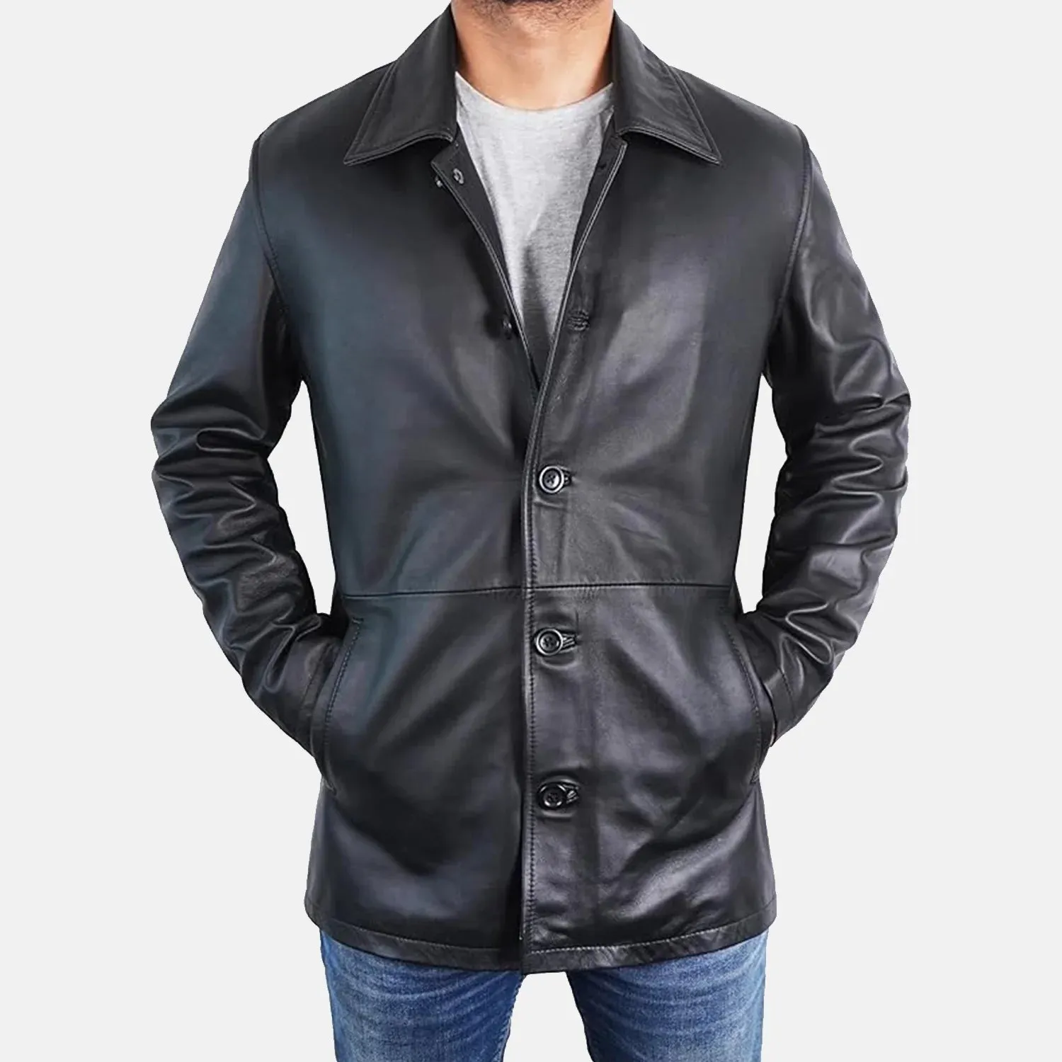 Royal Rogue Leather Blazer Men