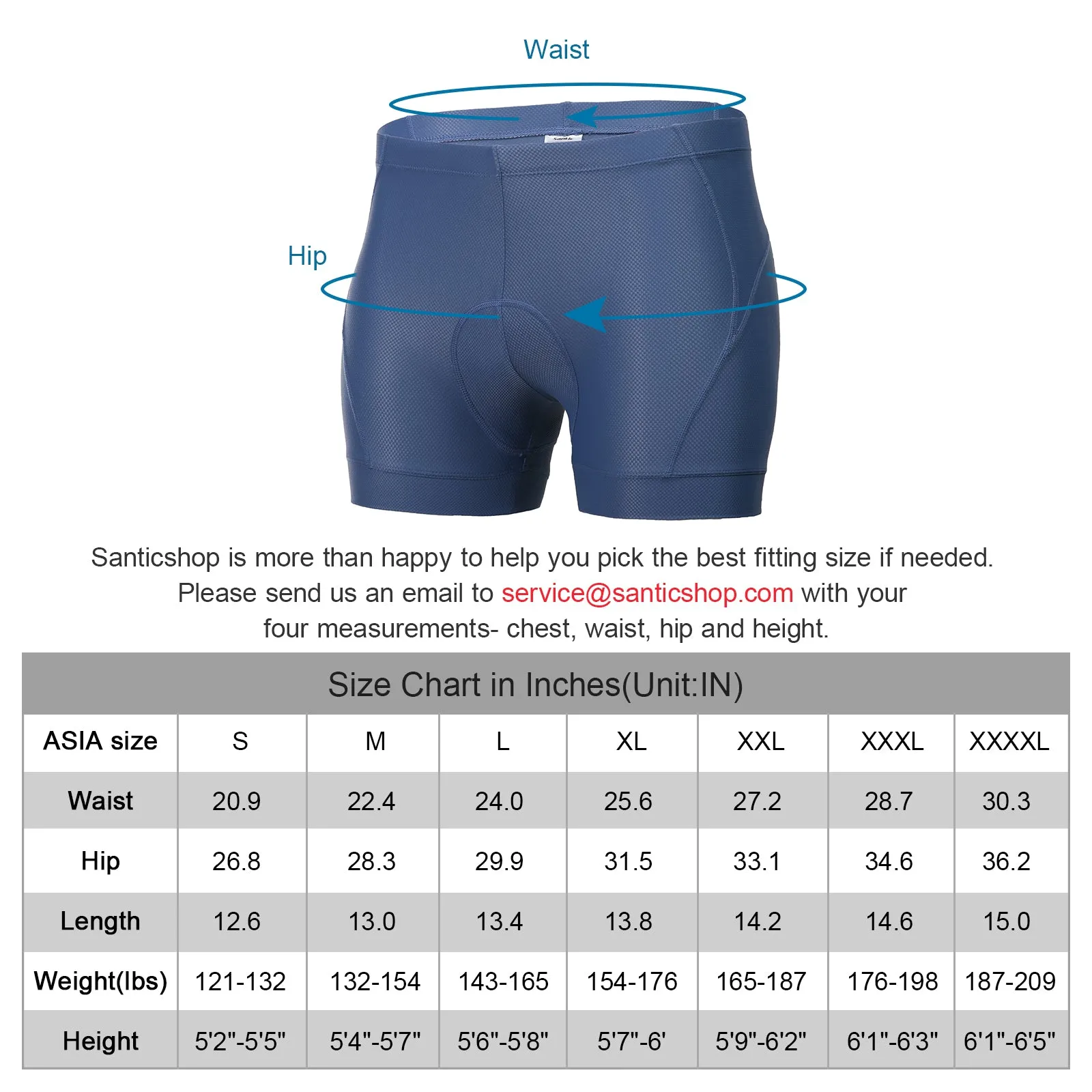 Santic At Once Navy Underwear Shorts Men Cycling Padded