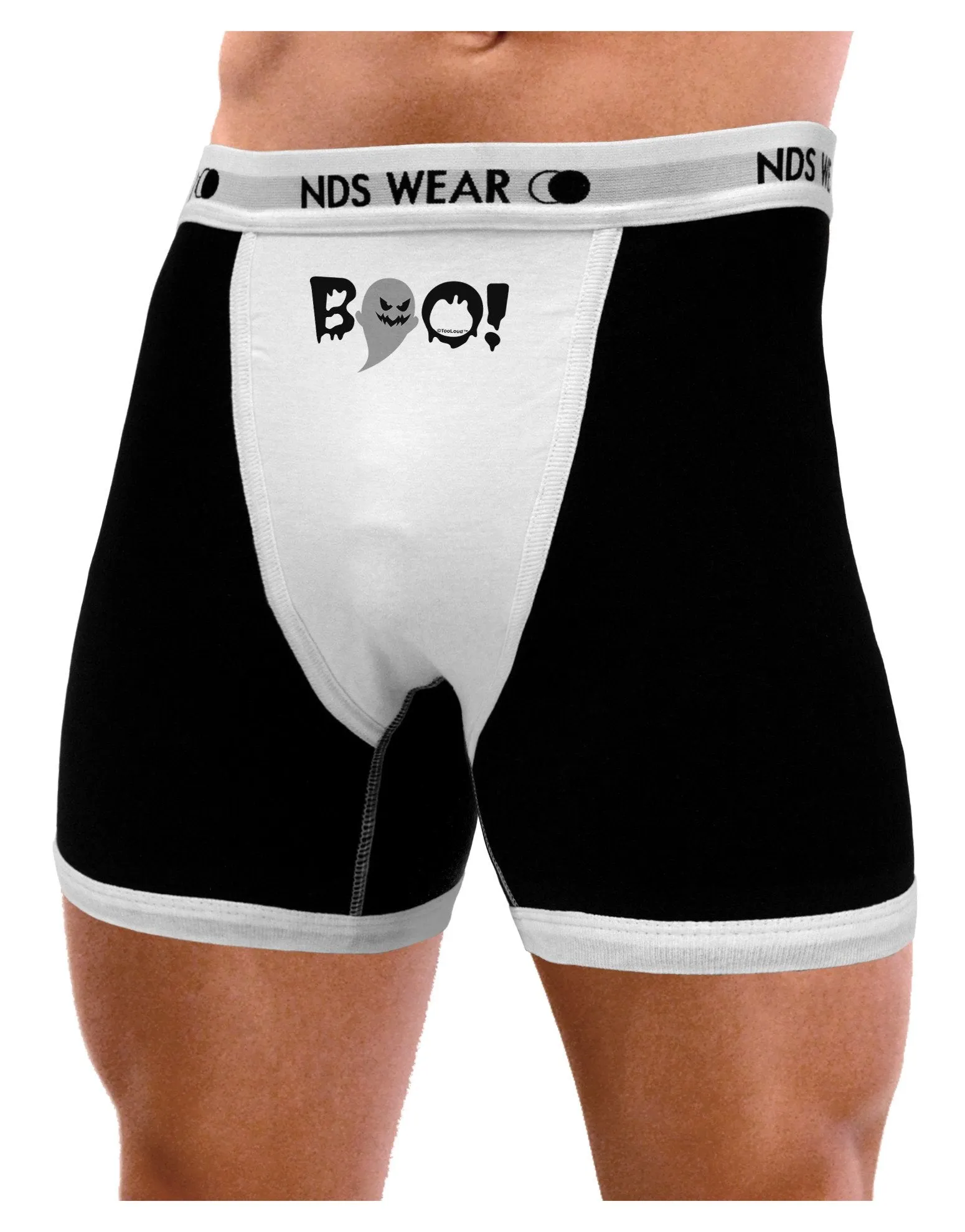 Scary Boo Text Mens Boxer Brief Underwear