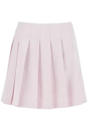 Self Portrait pleated satin mini skirt