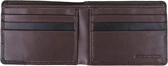 Skechers Men's Passcase RFID Leather Wallet with Flip Pocket