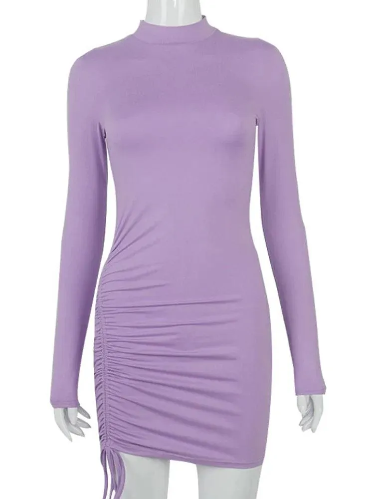 Sleek Turtleneck Bodycon Dress: Elegant Statement Party Outfit