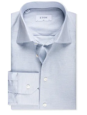 Slim Fit Puppytooth Formal Shirt Blue