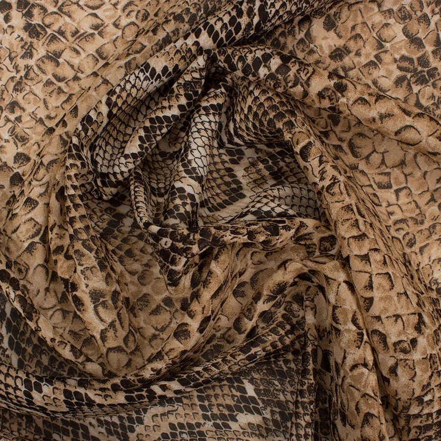 Snake Printed Stretch Microfibre