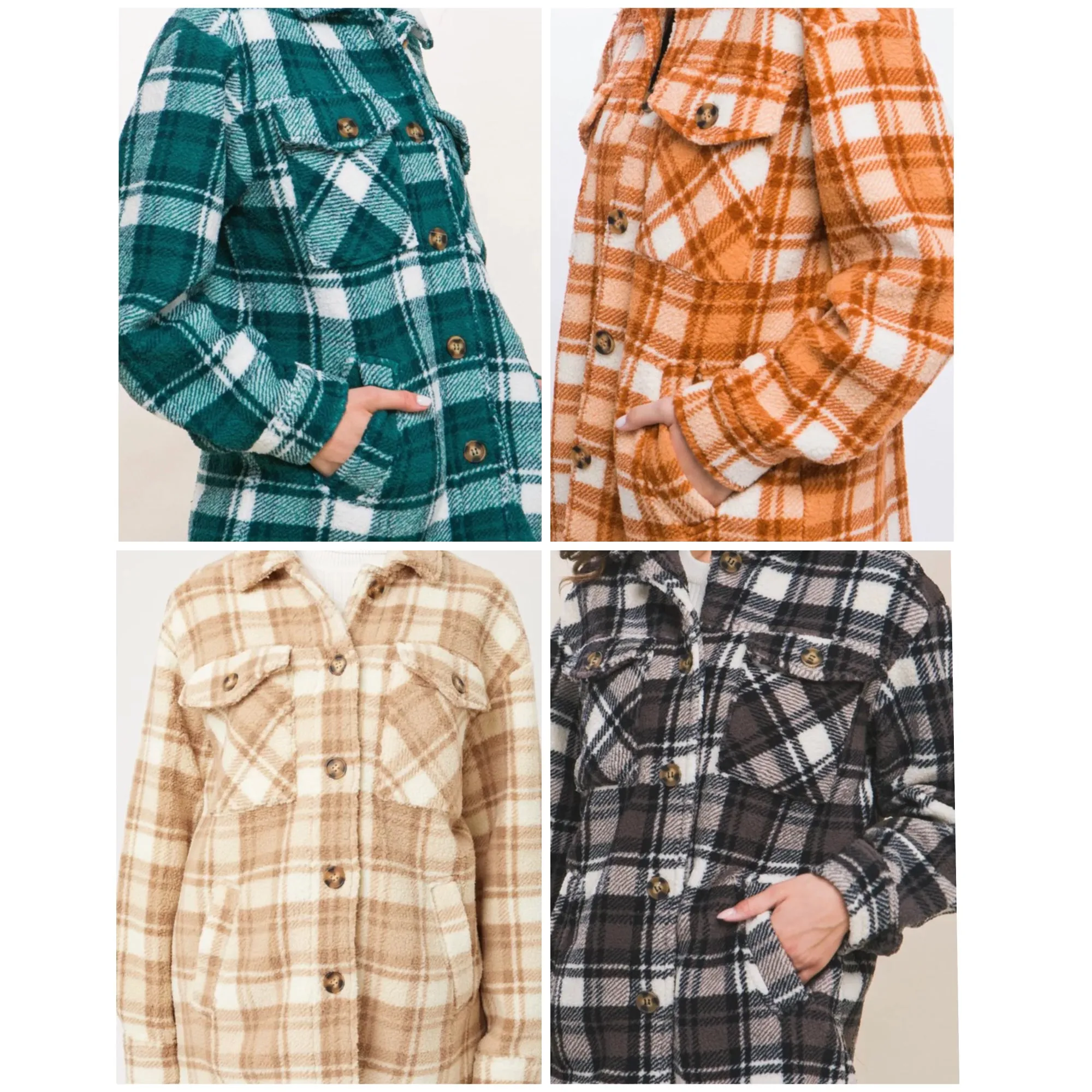 So Plaid to Meet You Fleece Shacket