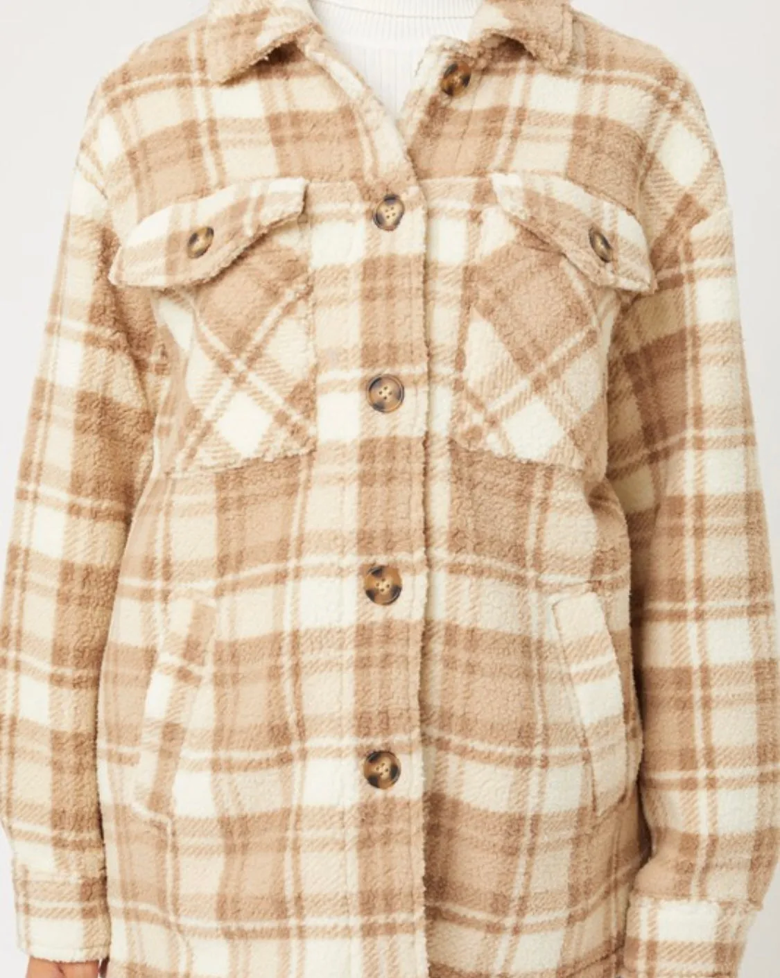 So Plaid to Meet You Fleece Shacket