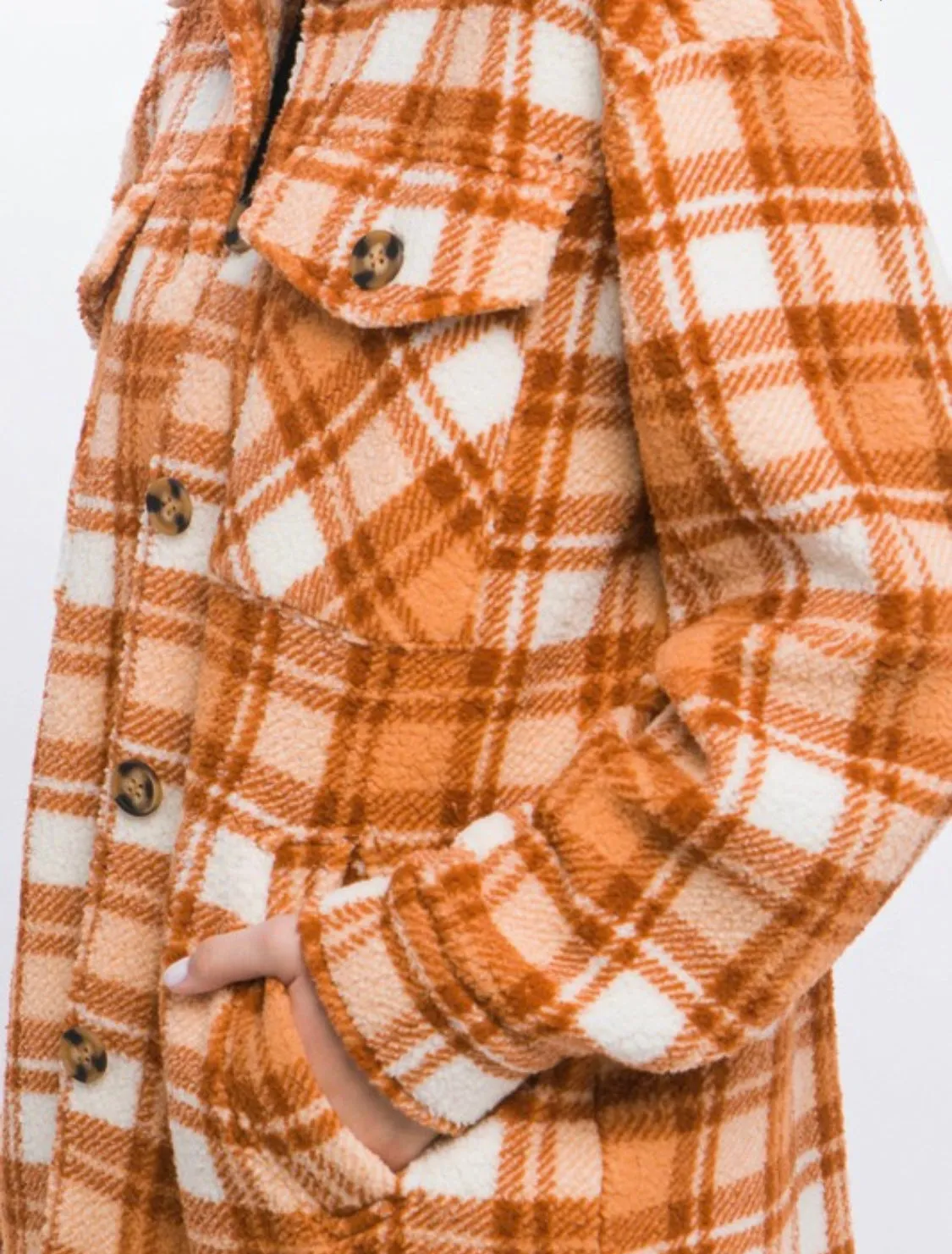 So Plaid to Meet You Fleece Shacket