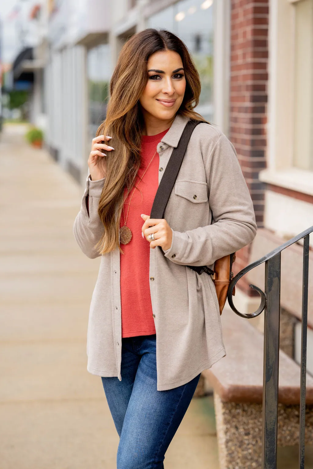 So Soft Heathered Tunic Shacket