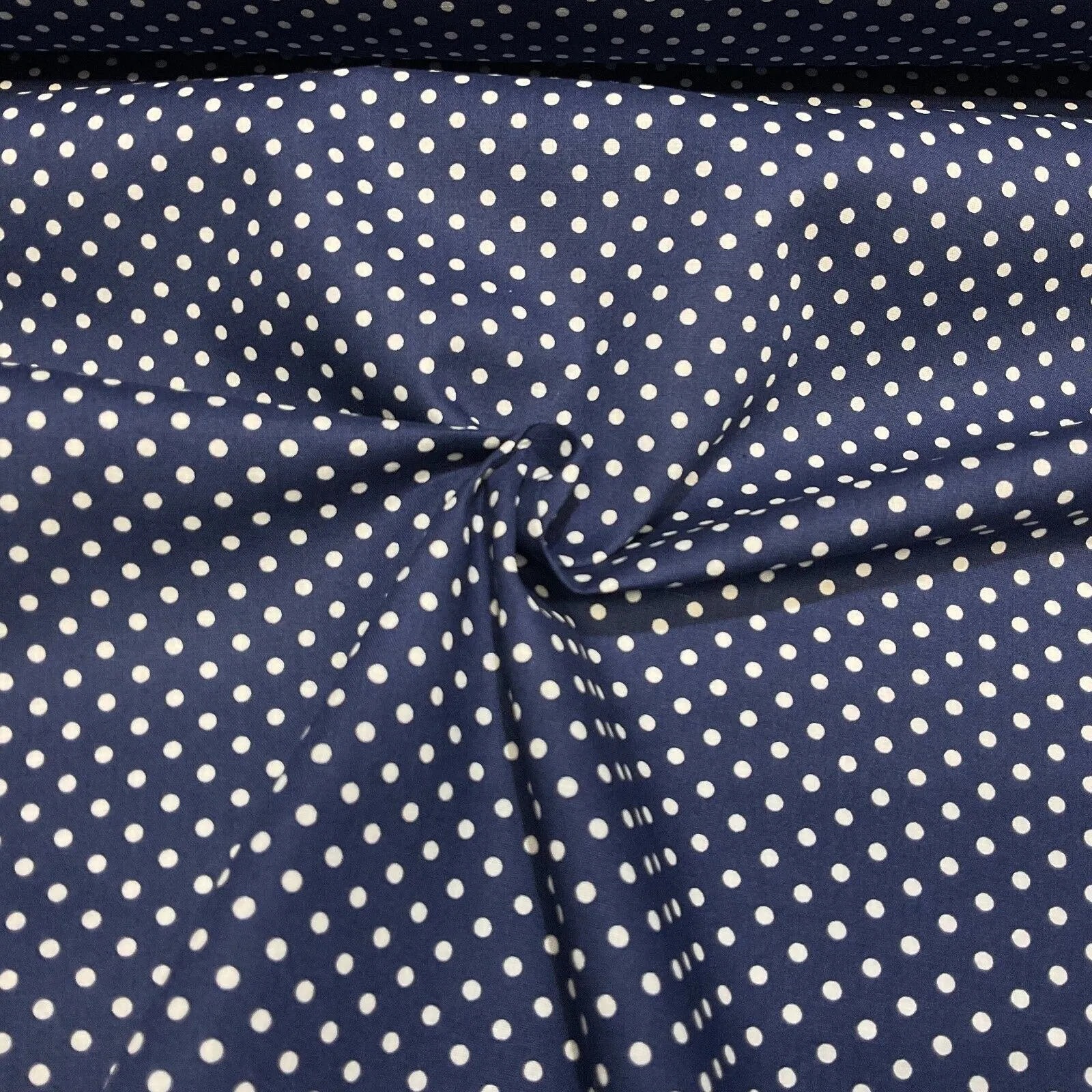 Soft Touch 100% Cotton 4mm pin Spot Dot printed dress fabric M1646