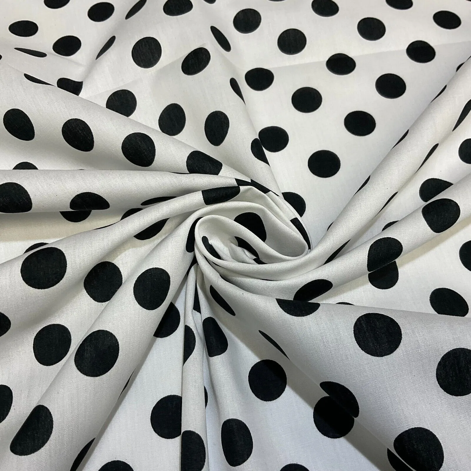 Soft Touch 100% Cotton Polka dot spot dotted printed dress fabric M1648