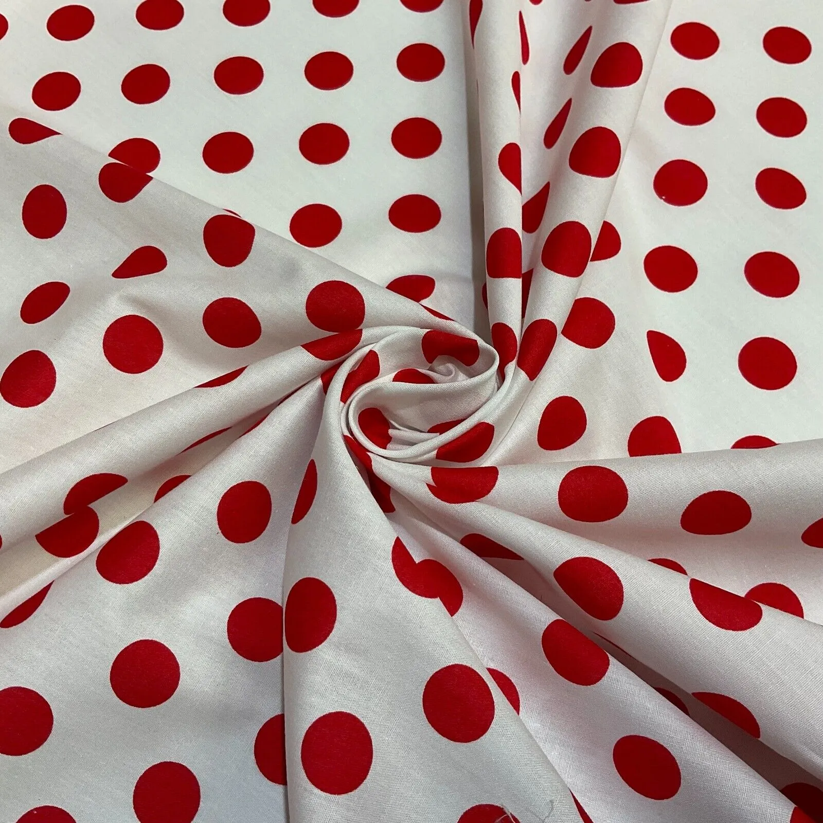 Soft Touch 100% Cotton Polka dot spot dotted printed dress fabric M1648