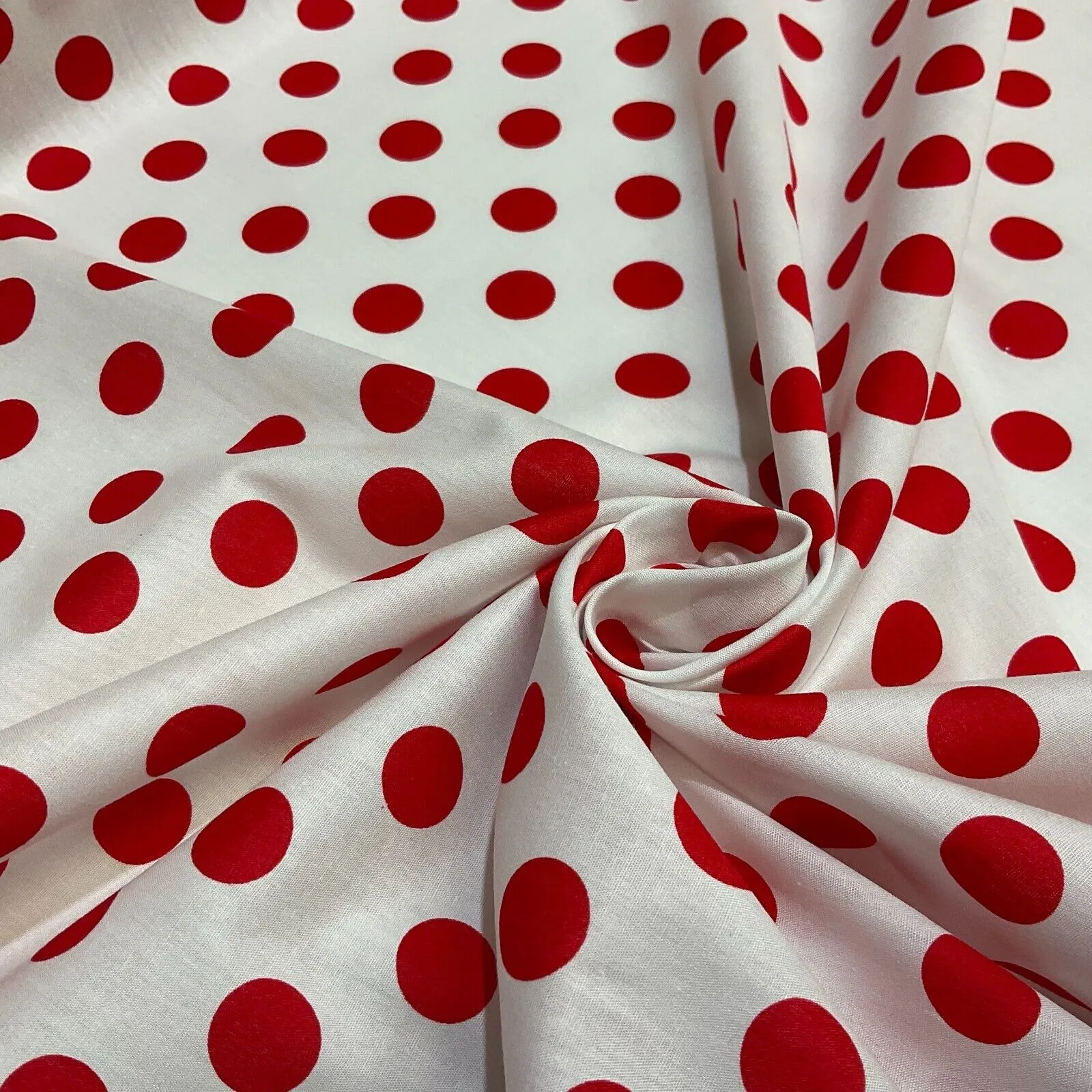 Soft Touch 100% Cotton Polka dot spot dotted printed dress fabric M1648