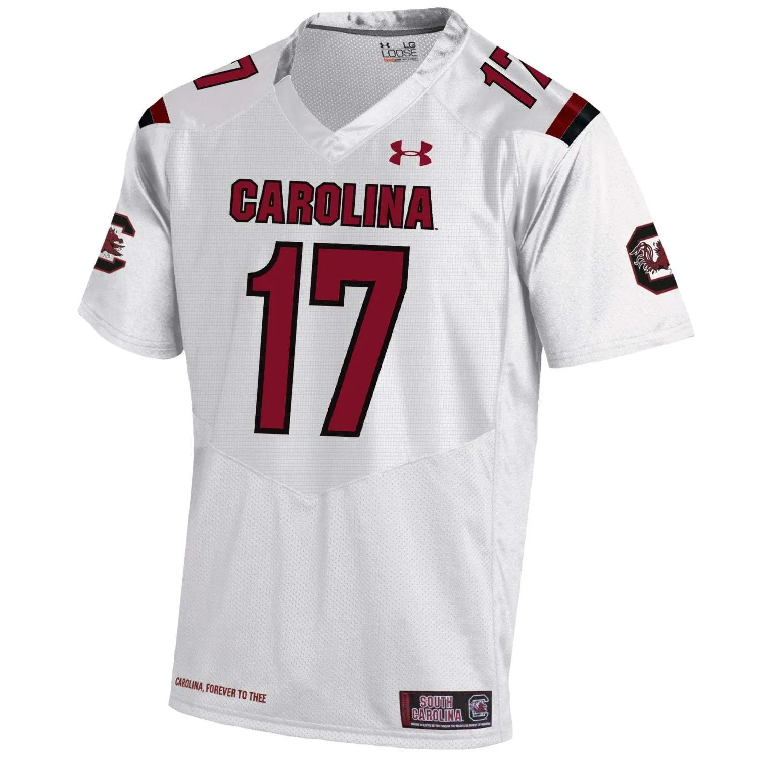 South Carolina Gamecocks Under Armour HG White Sideline Football Jersey