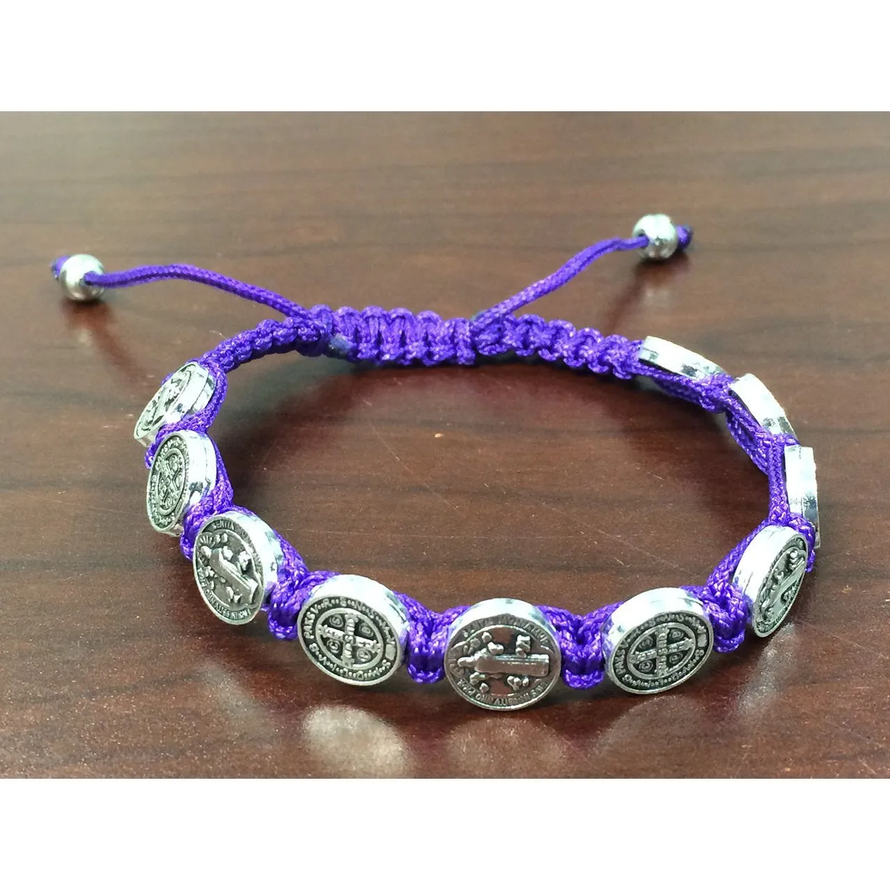 St. Benedict Slip Knot Bracelet - Purple