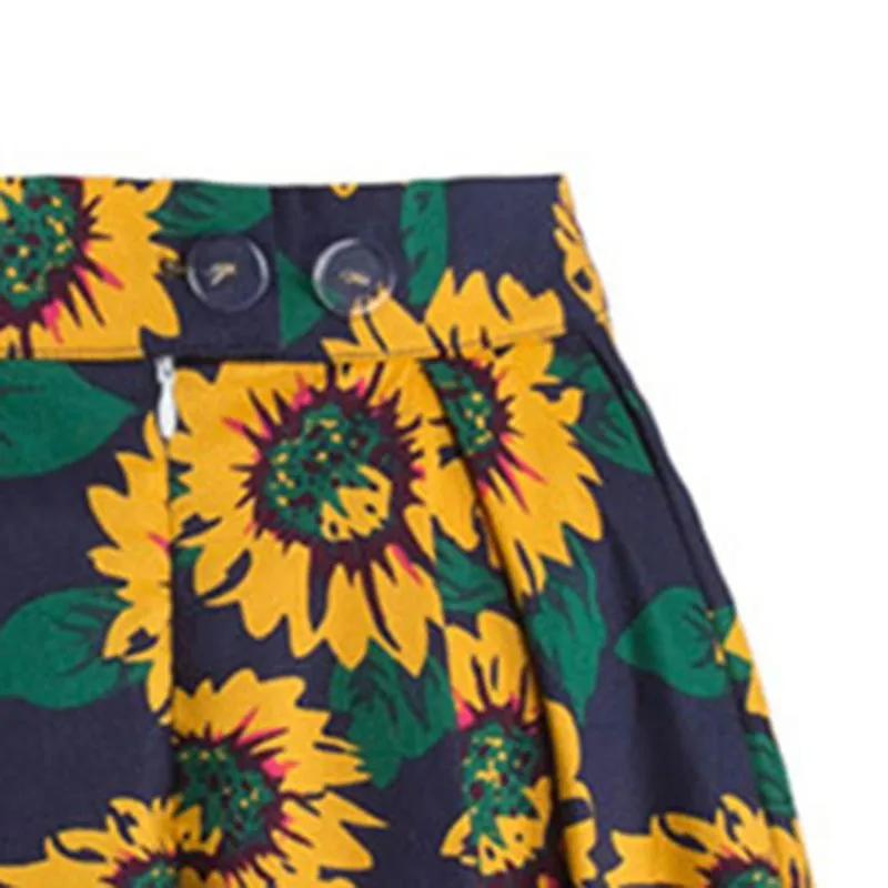 Sunflower Vintage Pleated Skirt