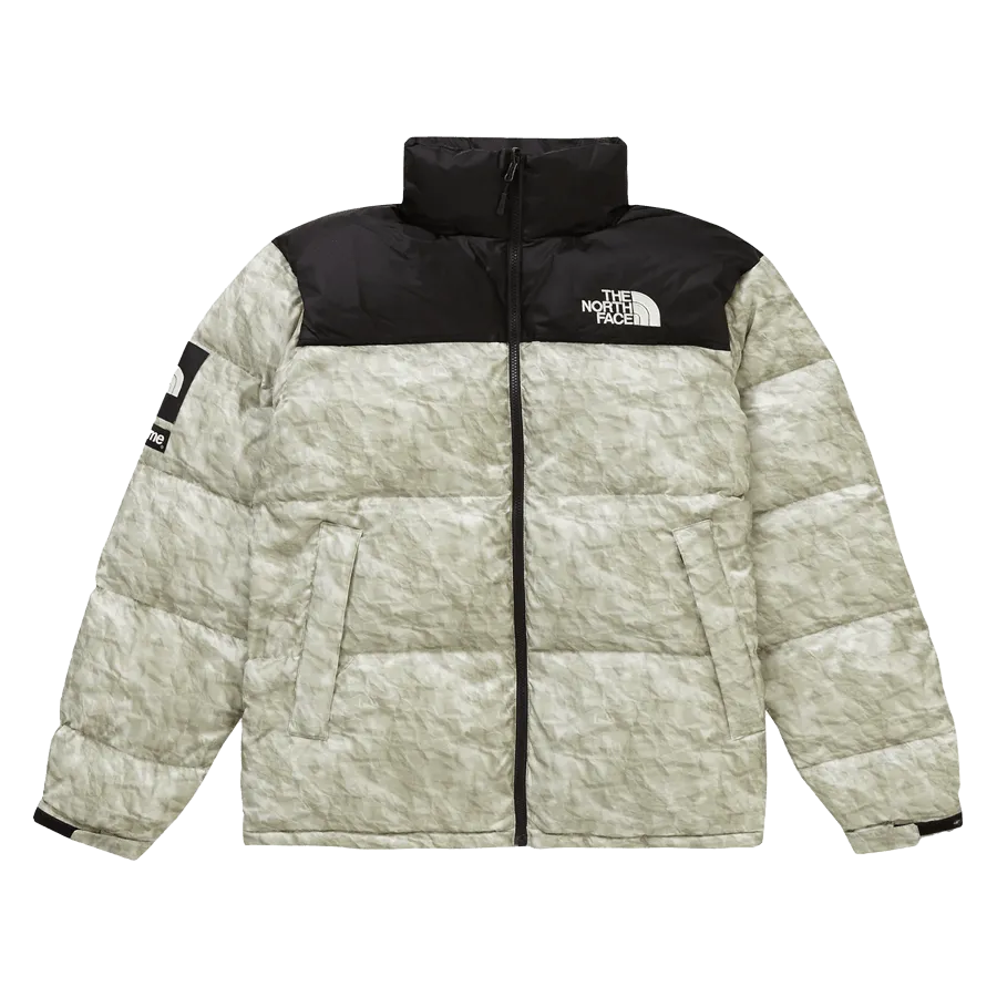 Supreme The North Face Paper Print Nuptse Jacket