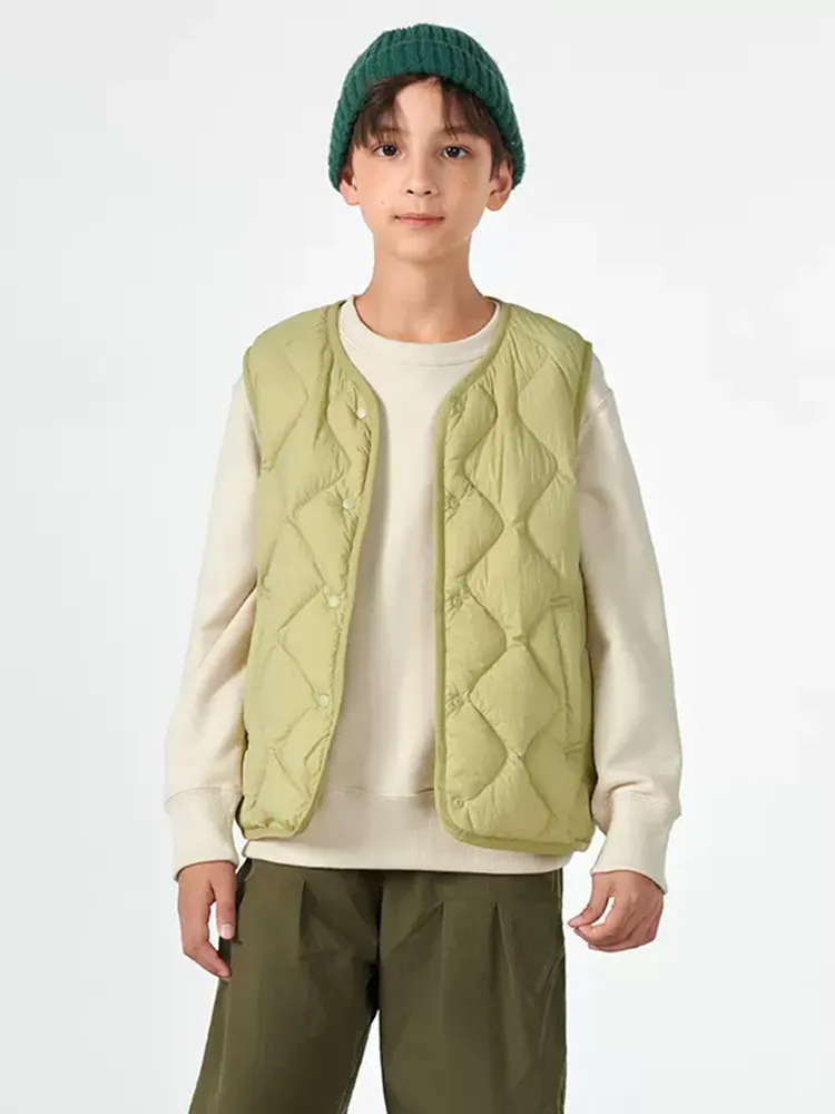 TANBOER Kid's Light Quilted Down Vest Boys Girls