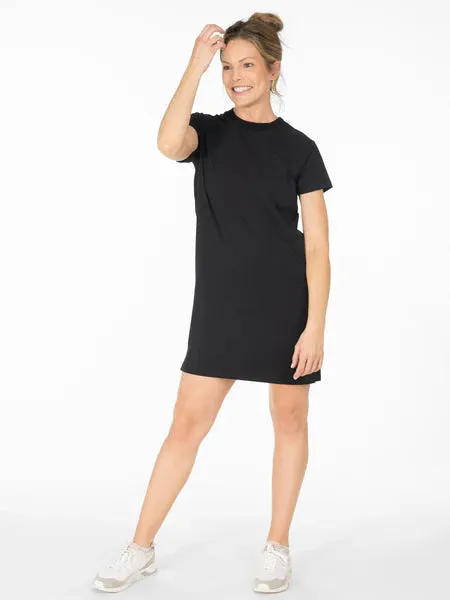 tasc Performance All Day T-shirt Dress in Black