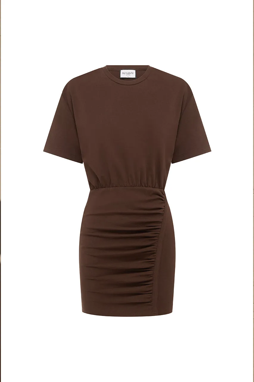 TAYLOR MINI DRESS - CHOCOLATE