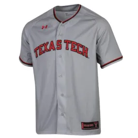 Texas Tech Red Raiders Under Armour Gray HeatGear Replica Baseball Jersey