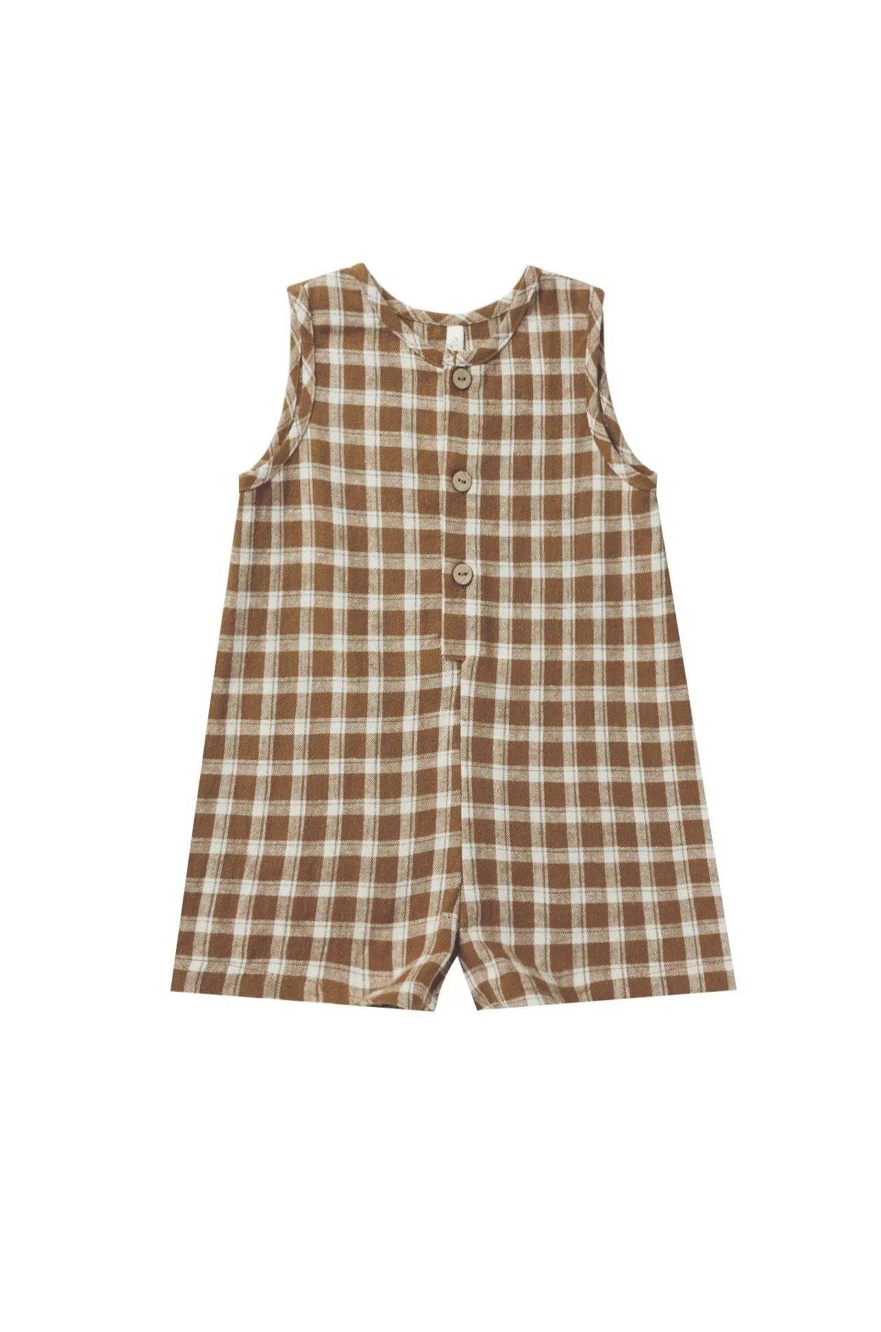 The Maverick Romper by Rylee   Cru - Saddle Plaid - BABY