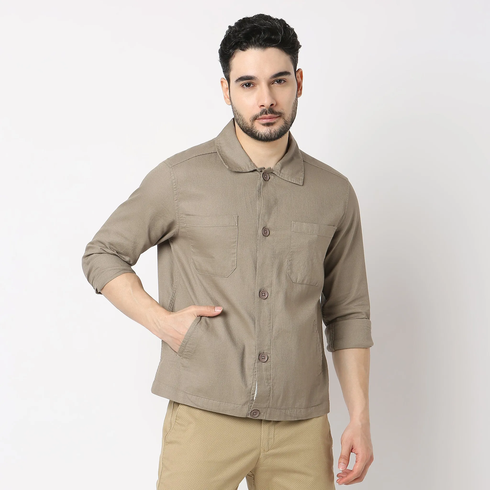 The Shacket : Modern Look "Shirt Jacket" Pure Cotton - Regular Fit