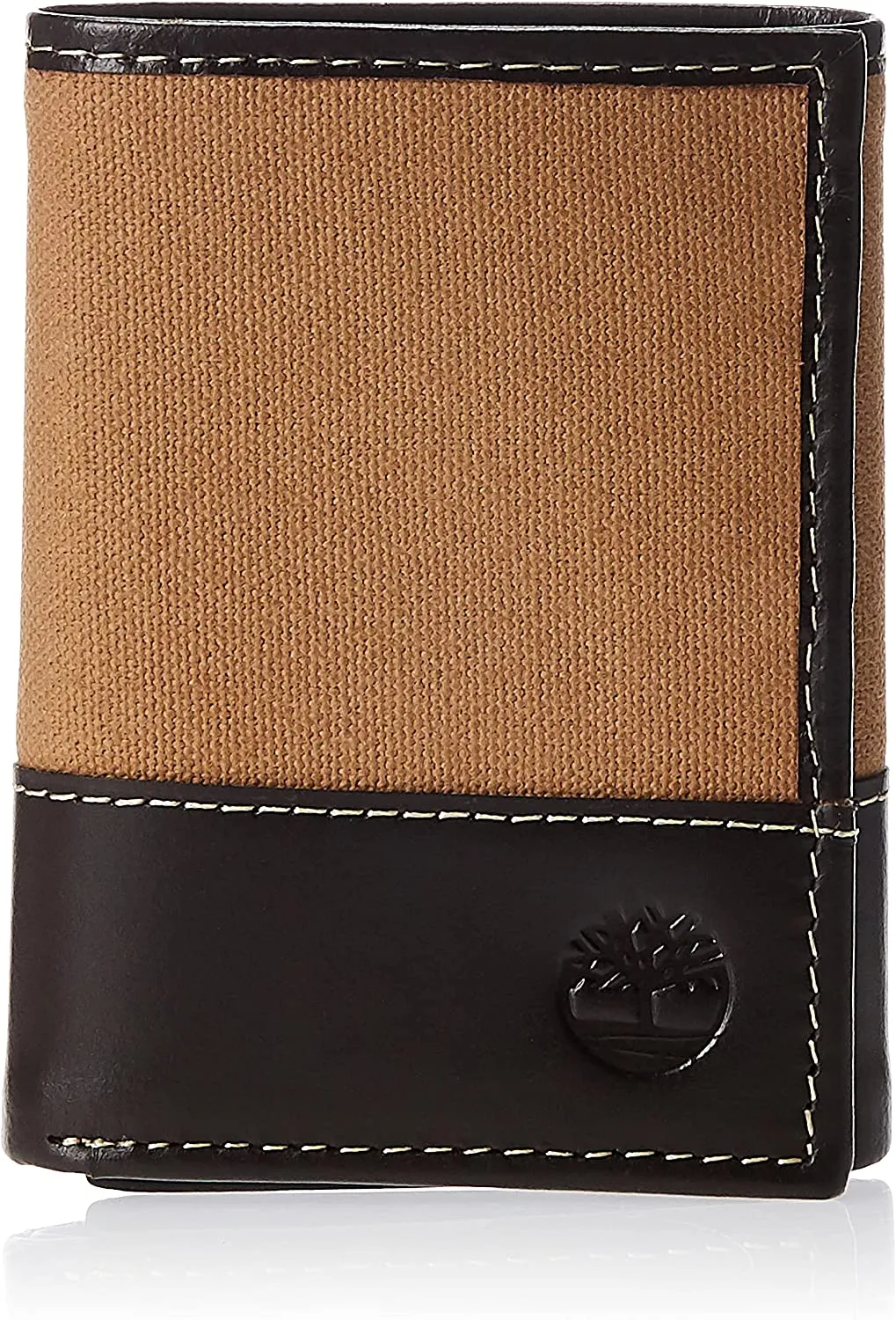 Timberland Men's Canvas & Leather Trifold Wallet