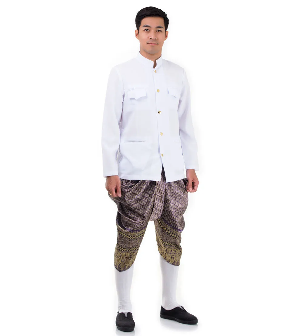 Traditional Thai Men’s Wear Raj Pattern Set