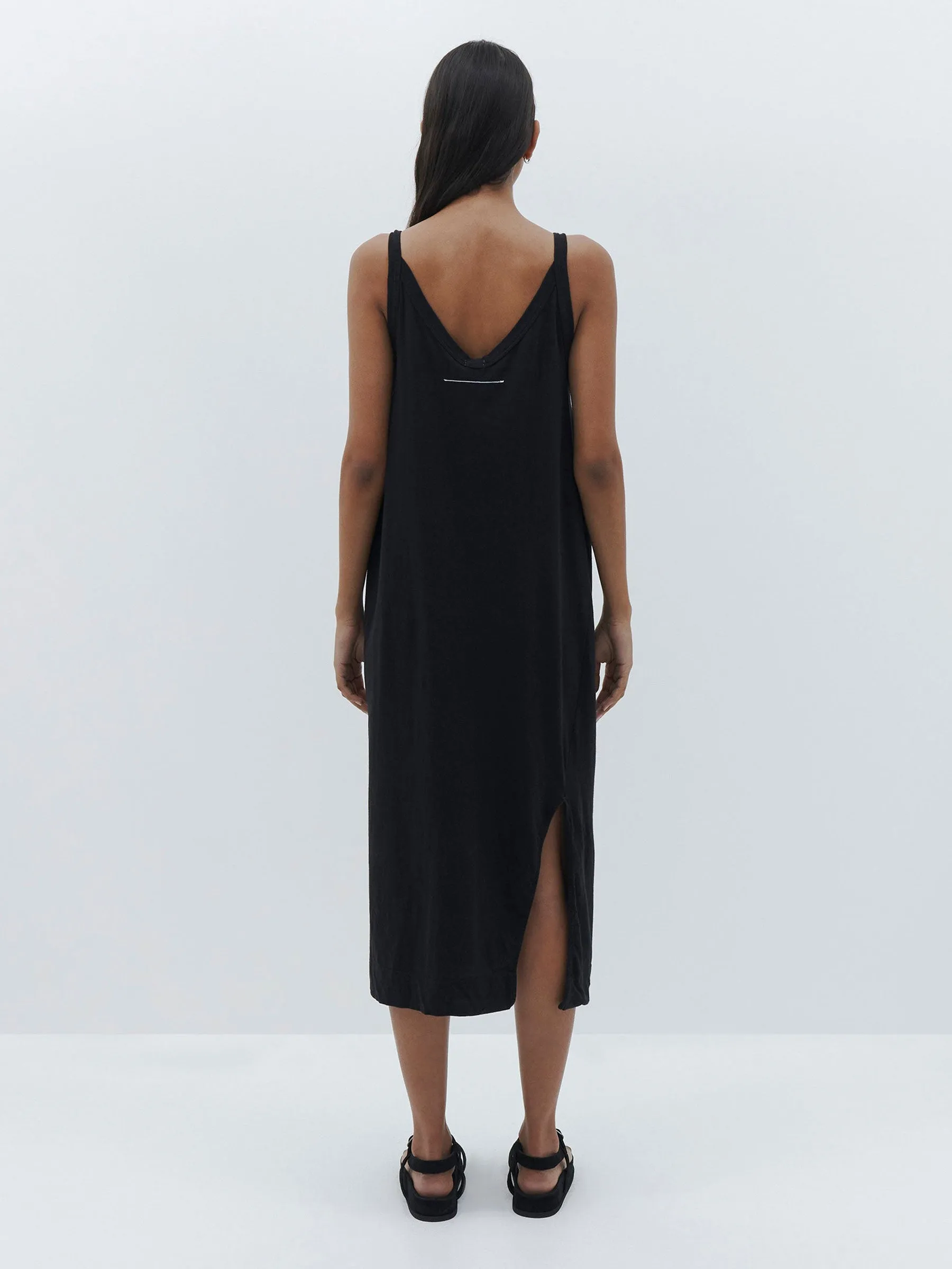 v neck jersey slip dress