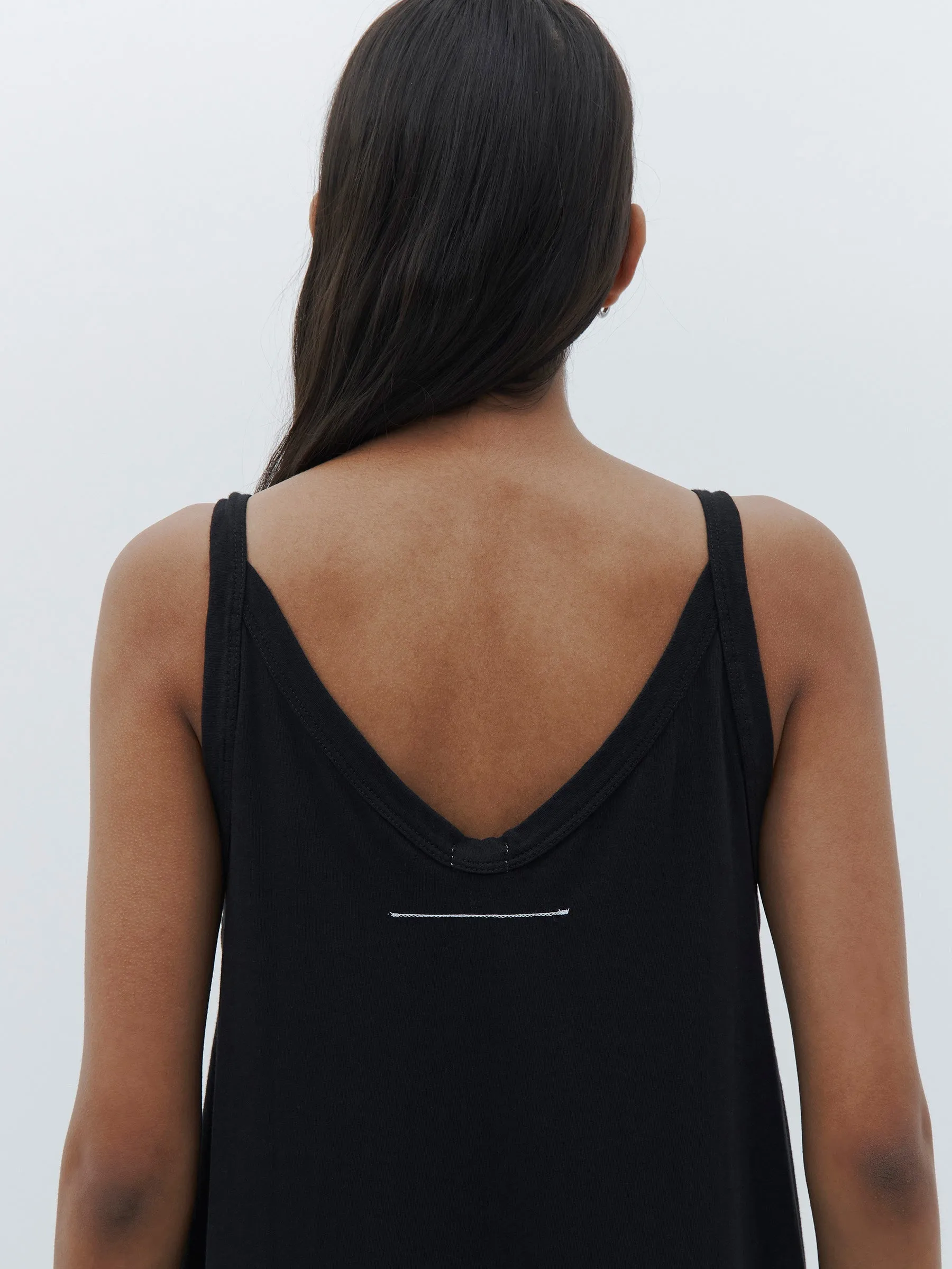 v neck jersey slip dress