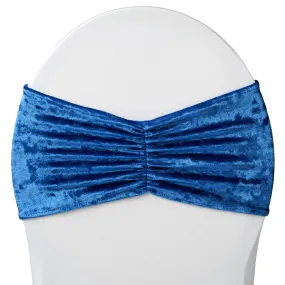 Velvet Ruffle Stretch Chair Band - Royal Blue