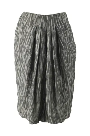 Vintage Textured Pleated Wool Gauze Skirt, 1990s