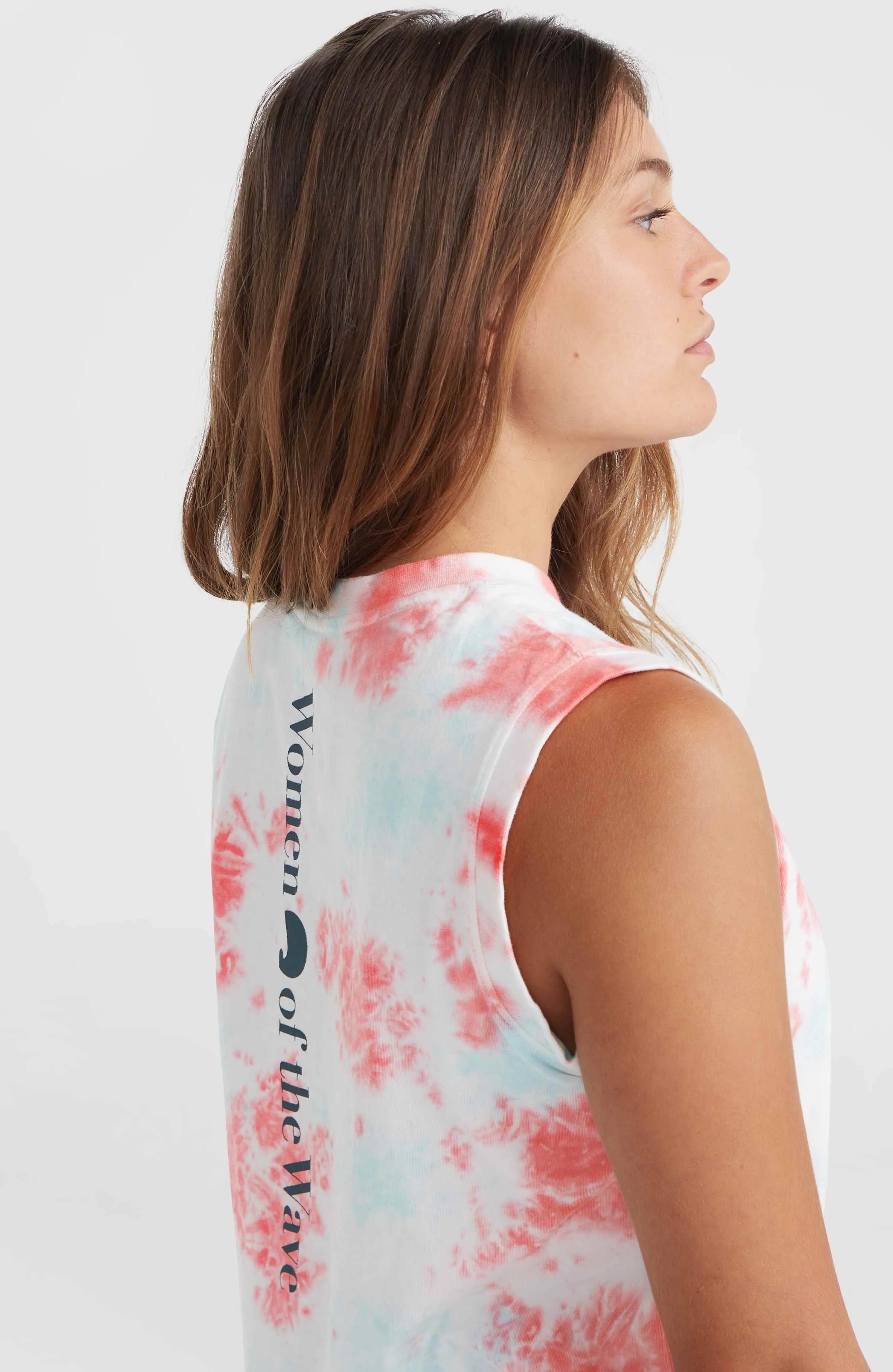 Women Of The Wave Tank Top | Pink Ice Cube Tie Dye