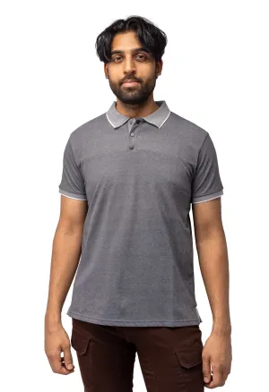 X RAY Men's Slim Fit Snap Button With Chest Seam Polo Shirt