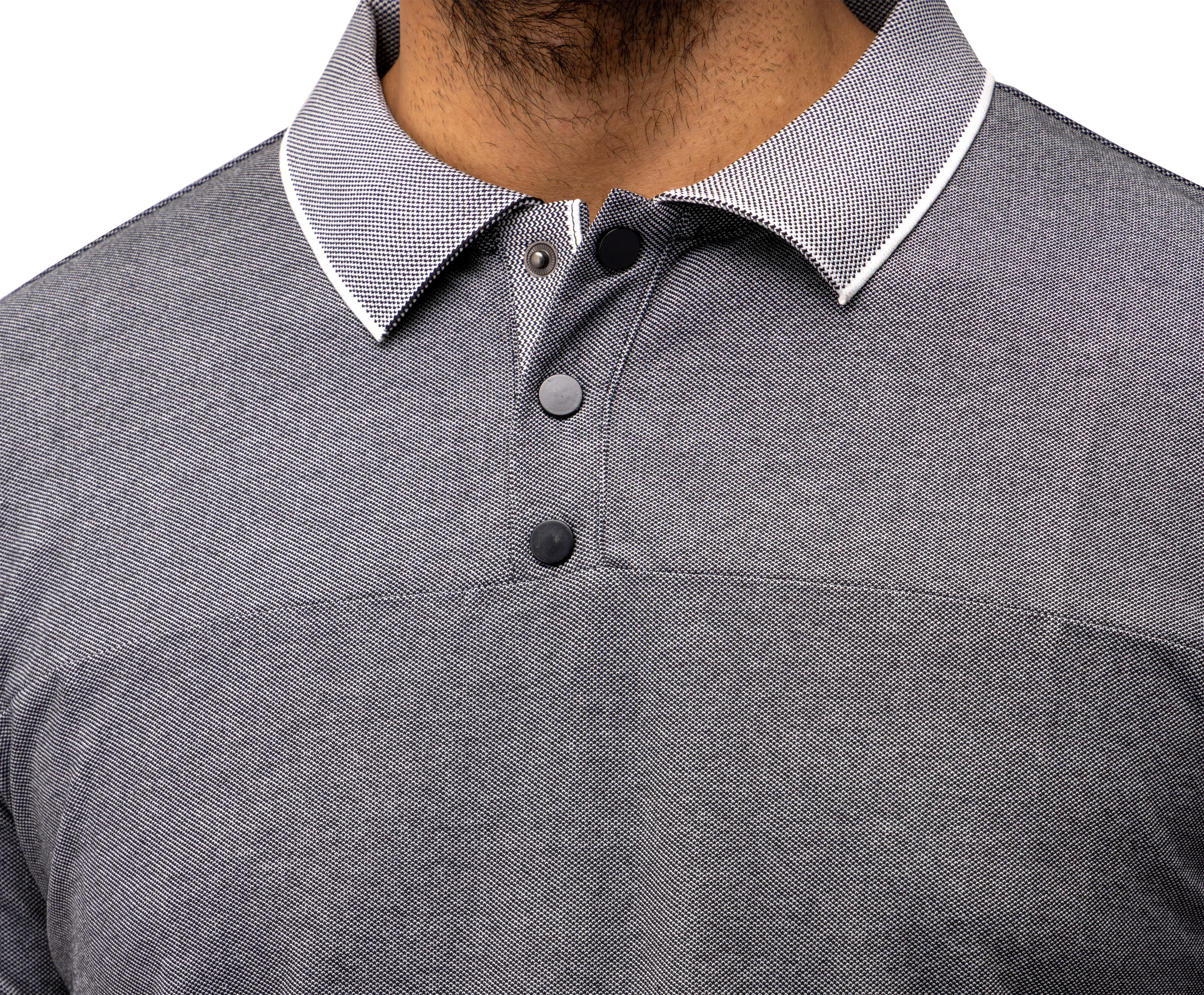 X RAY Men's Slim Fit Snap Button With Chest Seam Polo Shirt