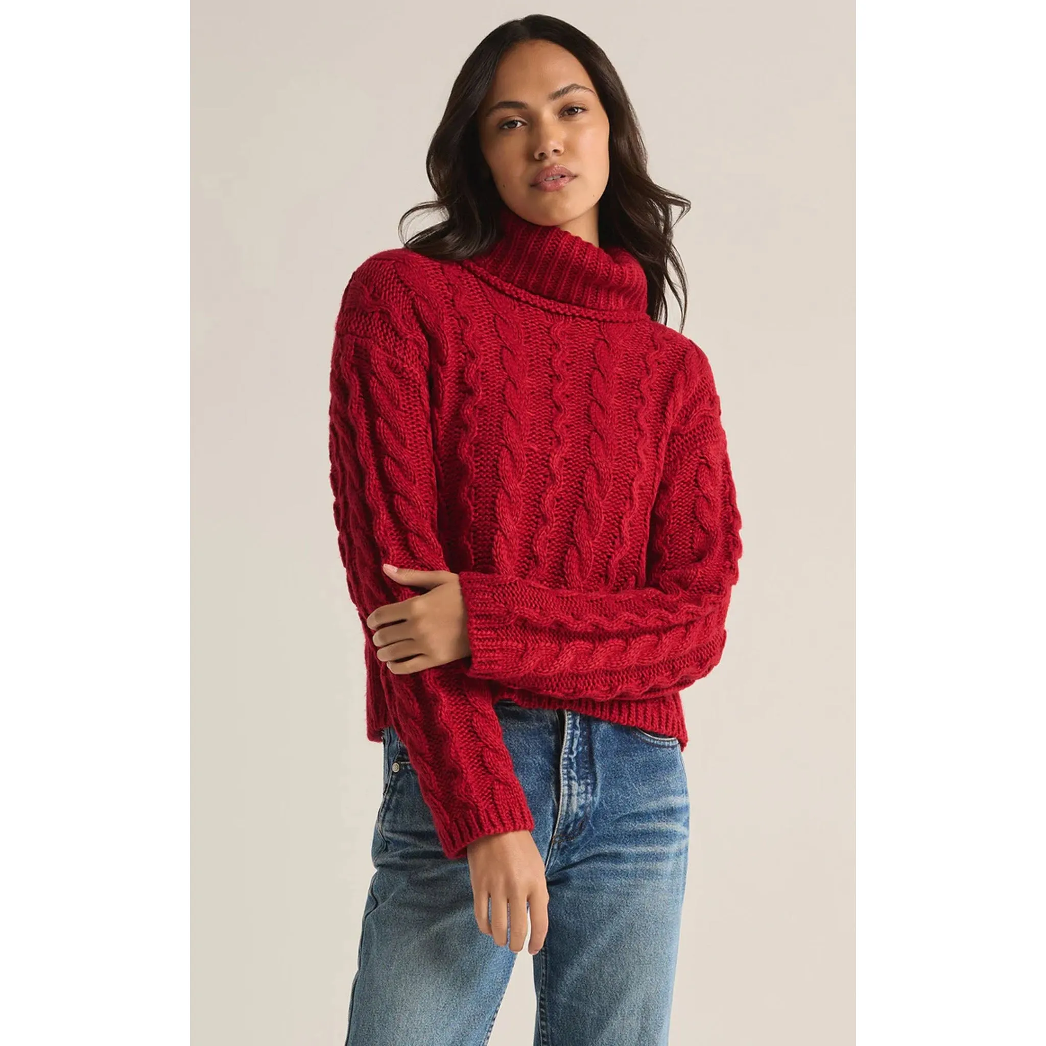 Z Supply Tied To You Sweater in Haute Red