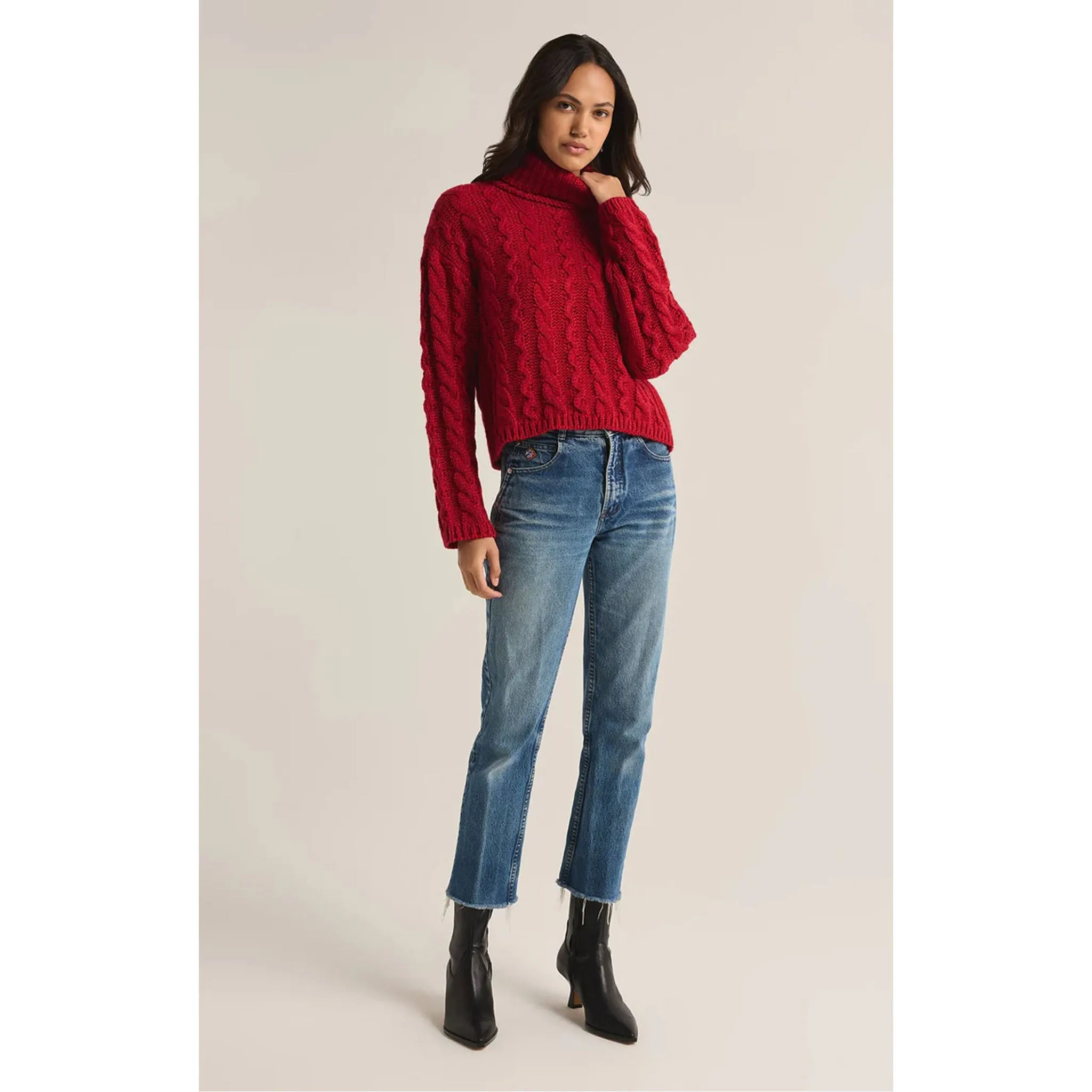 Z Supply Tied To You Sweater in Haute Red